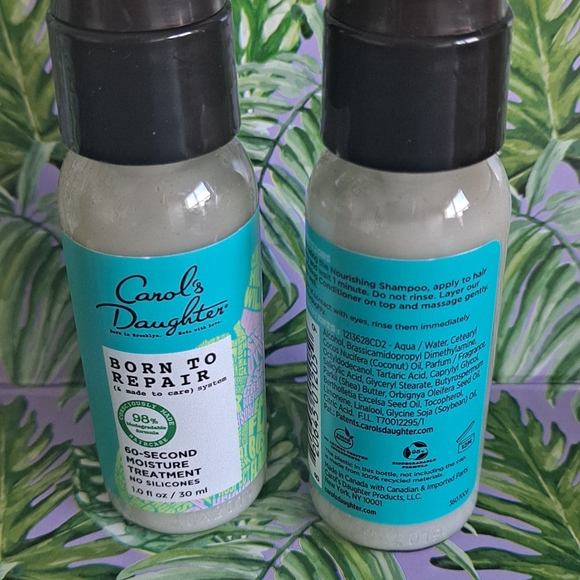 2x Carol Daughter Born to Repair 60 Seconds Hair Treatment 30ML each Travel Size - Picture 2 of 2